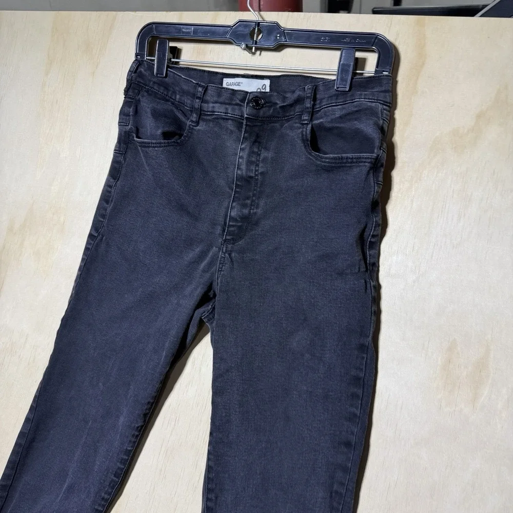 Garage Womens Size 9 Black Skinny Jeans Stretch Denim Dark Wash Casual
